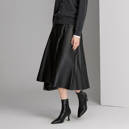 EITIE爱特爱纯棉羊皮触感柔软细腻皮裙8393001 商品图3