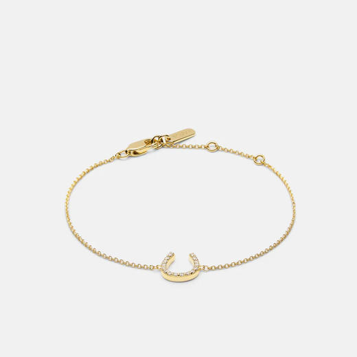 北京仓｜Skultuna-Pavé-金色 马蹄形 密钻 吊坠 手链［瑞典设计师］ 商品图0