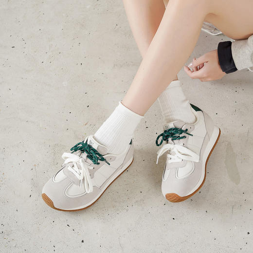 西村名物2025年秋季新款超轻厚底舒适透气系带运动鞋阿甘鞋德训鞋T25CM31551 商品图4