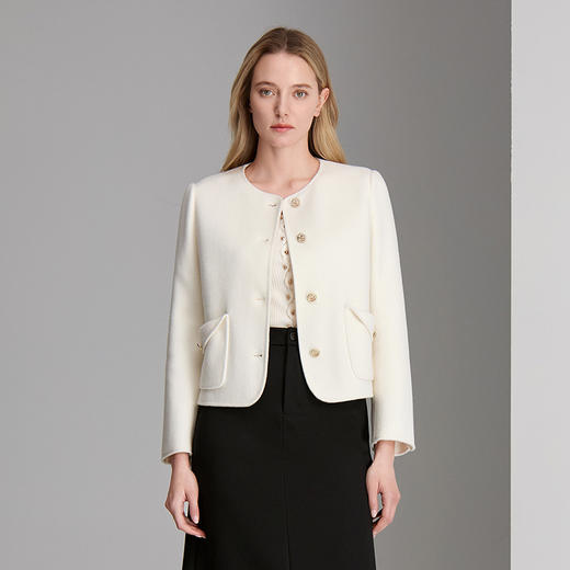 EITIE爱特爱羊毛羊绒混纺柔软保暖舒适大衣8314002 商品图2