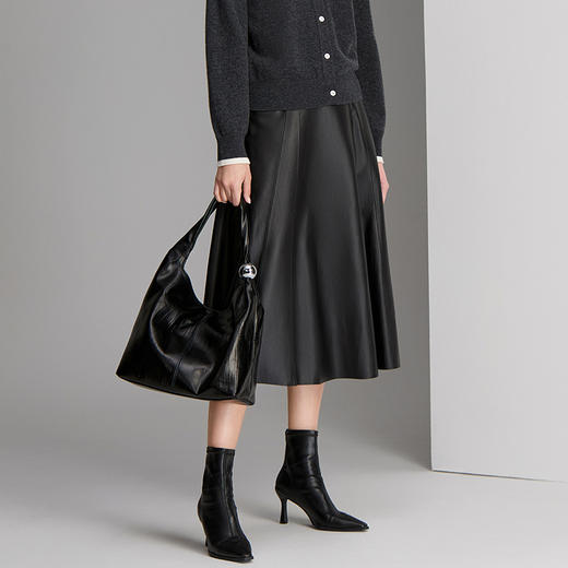 EITIE爱特爱纯棉羊皮触感柔软细腻皮裙8393001 商品图4