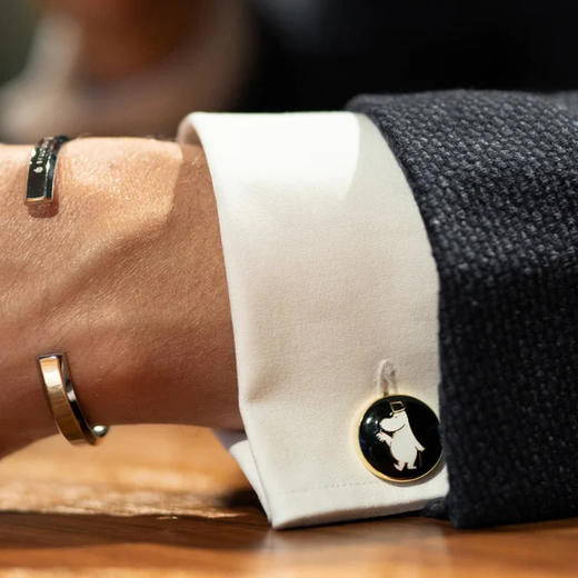 北京仓｜Skultuna-Moomin 联名款-绅士的姆明pappa 袖扣［瑞典设计师］ 商品图3