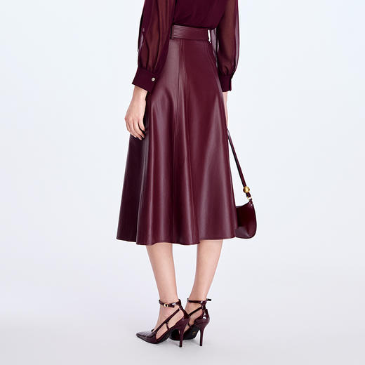 EITIE爱特爱纯棉羊皮触感柔软细腻皮裙8393001 商品图9