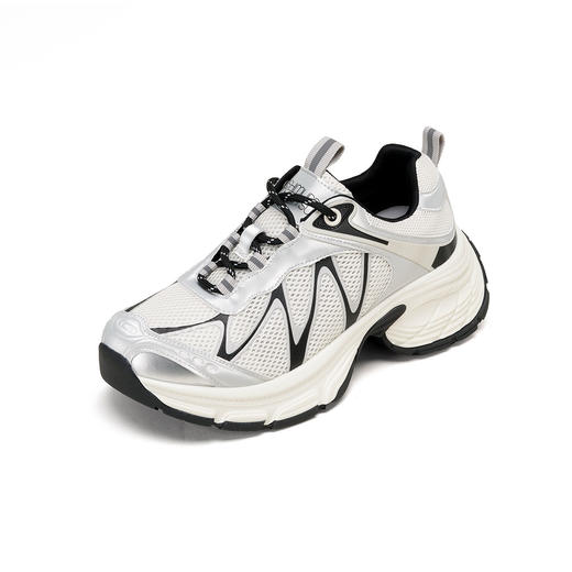 西村名物2025年秋季新款超轻厚底增高系带舒适透气老爹鞋运动鞋T25CM31451 商品图10