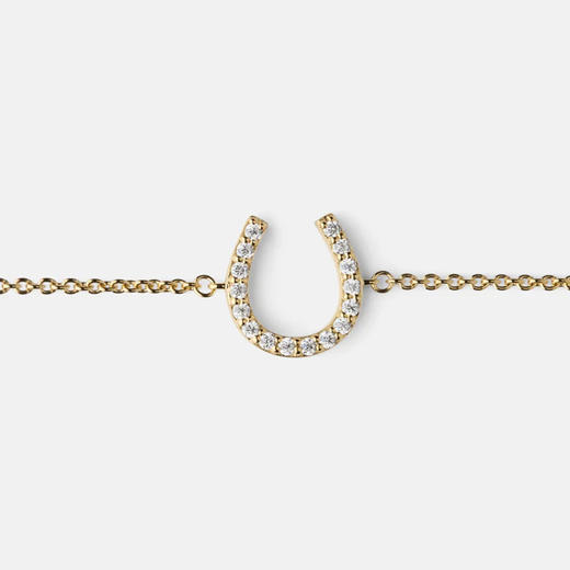 北京仓｜Skultuna-Pavé-金色 马蹄形 密钻 吊坠 手链［瑞典设计师］ 商品图2