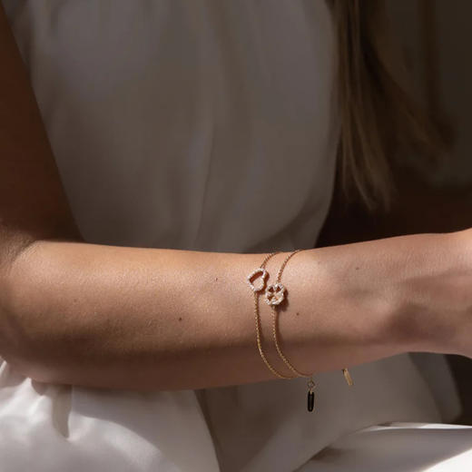 北京仓｜Skultuna-Pavé-金色 四叶草 密钻 手链［瑞典设计师］ 商品图8