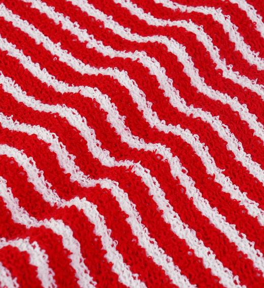 Sporty & Rich - Serif Logo Striped Terry Skirt - Fire Red Stripes - 女装 - 短裙 - 红色条纹 商品图5