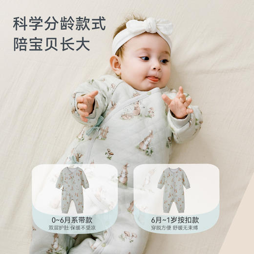 【2025年秋冬新品】ibaby×outlast太空科技恒温菱形格空气层系带/开扣连体衣男女宝宝包屁衣 商品图4