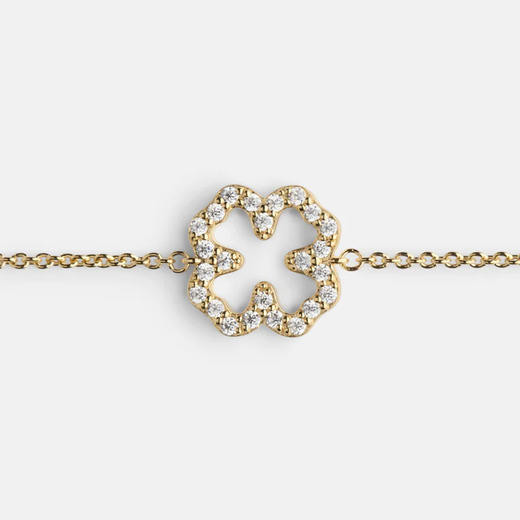 北京仓｜Skultuna-Pavé-金色 四叶草 密钻 手链［瑞典设计师］ 商品图7
