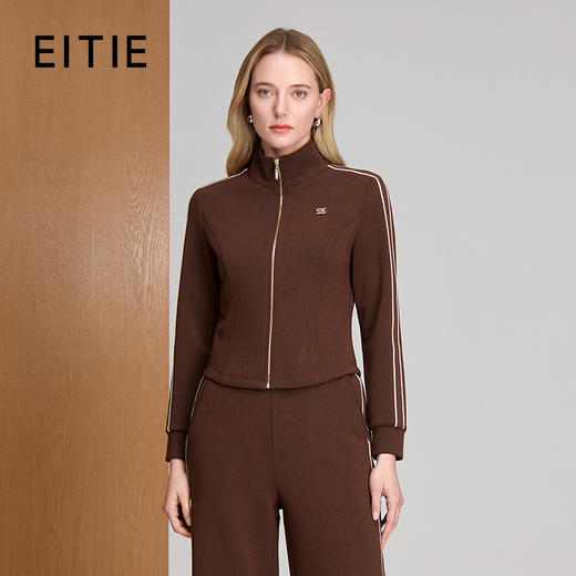 EITIE爱特爱立领拉链造型简约利落有型短外套8303010 商品图0