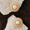 送女友lost in echo2025早秋新款异域独特复古太阳珍珠耳钉耳饰 商品缩略图1