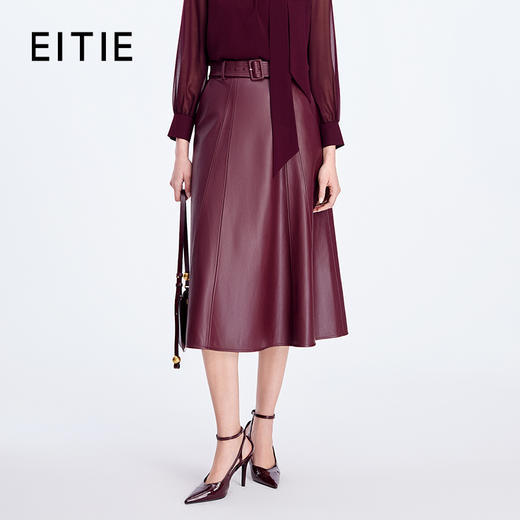 EITIE爱特爱纯棉羊皮触感柔软细腻皮裙8393001 商品图1