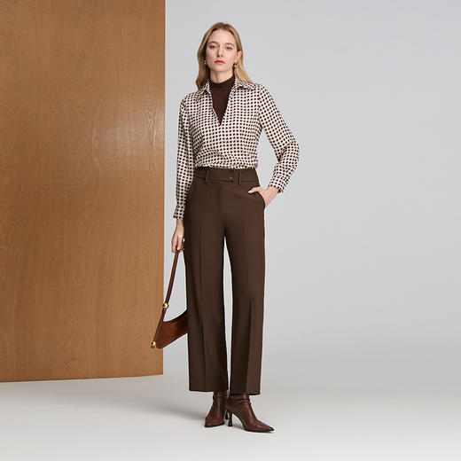 EITIE爱特爱针织拼接假两件套设计时尚减龄小上衣8313014 商品图1