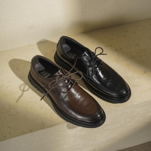 西村名物2025年秋季新款商务休闲正装皮鞋男系带百搭通勤单鞋T15CV31161 商品图0