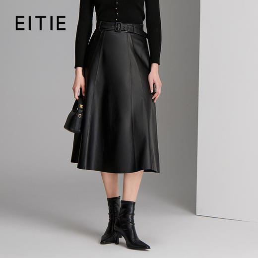 EITIE爱特爱纯棉羊皮触感柔软细腻皮裙8393001 商品图0