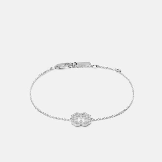 北京仓｜Skultuna-Pavé-银色 四叶草 密钻 手链［瑞典设计师］ 商品图1