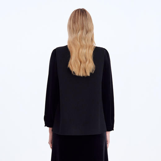 EITIE爱特爱新中式绿色宝石流苏扣纯羊毛马甲大衣8314001 商品图3