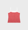 Sporty & Rich - Serif Logo Striped Terry Tank - Fire Red Stripes - 女装 - 吊带背心 - 红色条纹 商品缩略图1