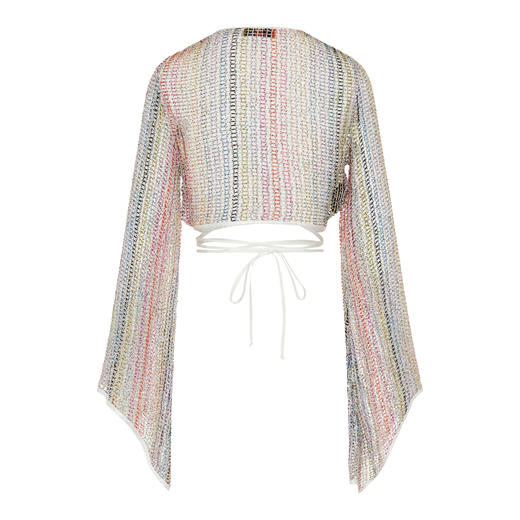 Missoni - Crop top with wide sleeves - Multicoloured - 女装 - 短上衣 - 多色 商品图1