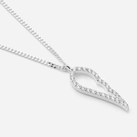 订购8周到｜Skultuna-Pavé-银色 天使之翼 密钻 吊坠 项链［瑞典设计师］ 商品图3