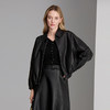 EITIE爱特爱精致衬衫领插肩袖设计复古显瘦皮衣8393002 商品缩略图2