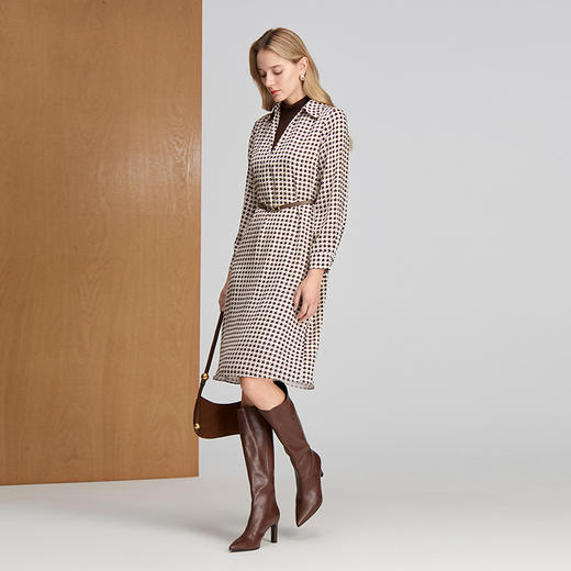 EITIE爱特爱小立领假两件设计宽松版型连衣裙8307029 商品图1