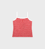Sporty & Rich - Serif Logo Striped Terry Tank - Fire Red Stripes - 女装 - 吊带背心 - 红色条纹 商品缩略图0