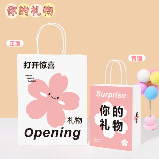 高颜值ins风专用礼物纸袋 耐用少女信封礼物小包装装饰手提纸袋咖啡奶茶外卖打包袋1个 商品图0