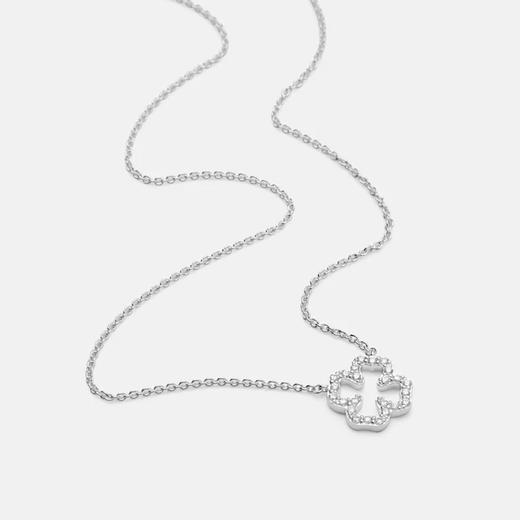 北京仓｜Skultuna-Pavé-银色 四叶草 密钻 吊坠 项链［瑞典设计师］ 商品图0