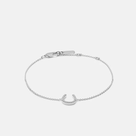 北京仓｜Skultuna-Pavé-银色 马蹄形 密钻 吊坠 手链［瑞典设计师］ 商品图0