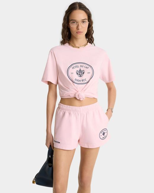 Sporty & Rich - Eden Crest Embroidered Short - Pink Dolphin - 女装 - 短裤 - 粉色 商品图2