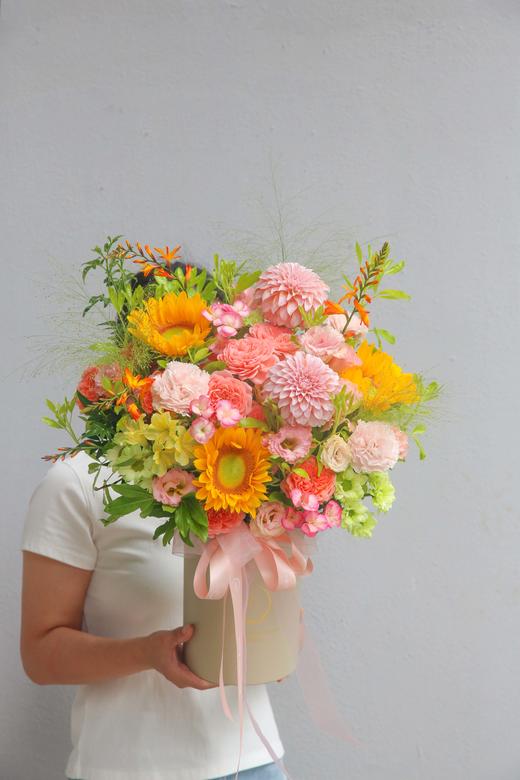 法式鲜花桶向日葵暖色系扶桑初曦 商品图6