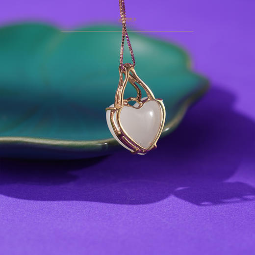 新疆国玉盟世玉金镶羊脂玉挂件【带证书·顺丰物流】 商品图5