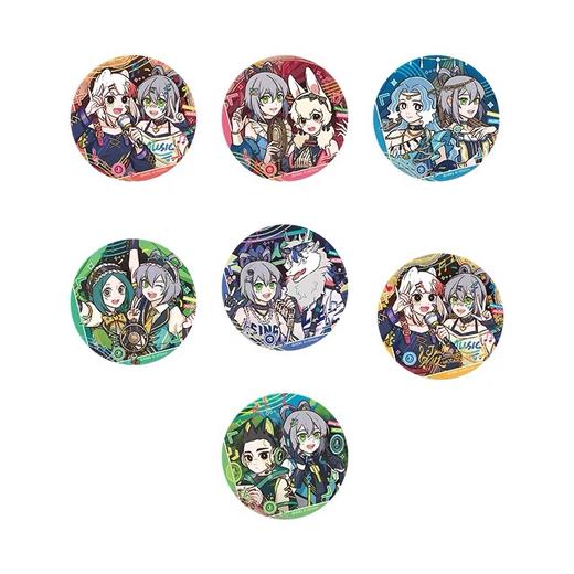 非人哉x洛天依联名 闪耀节拍系列 马口铁徽章 吧唧 全7种 6包/盒 国谷 商品图0