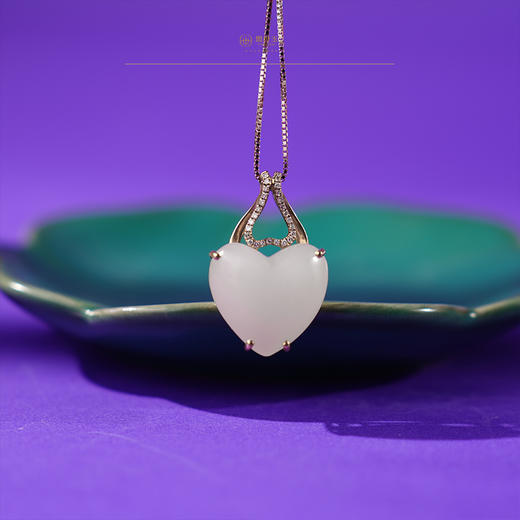 新疆国玉盟世玉金镶羊脂玉挂件【带证书·顺丰物流】 商品图3