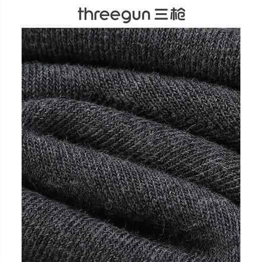 Threegun三枪 宽松罗口中筒男袜(1双装)-T90057Z03 商品图6