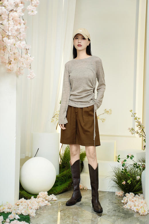 现货 臣禾	【侧边镂空小衫】系带针织衫	JZ253050375 商品图6