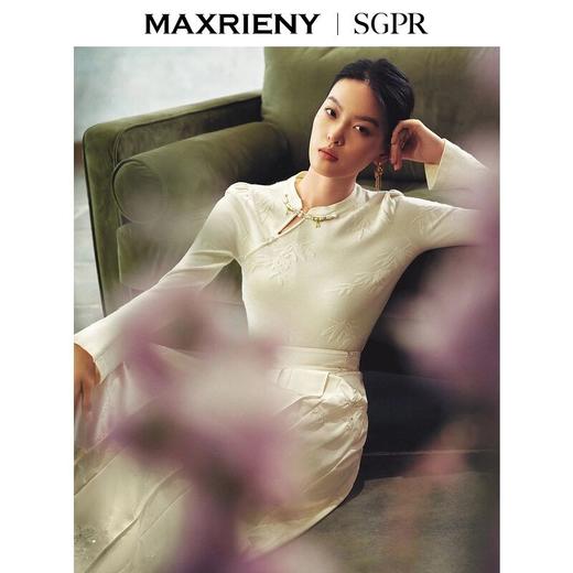 [东方新摩登]MAXRIENY雪竹衫贵雅新中式套头针织上衣修身显瘦女(货号:MS85SW515) 商品图3