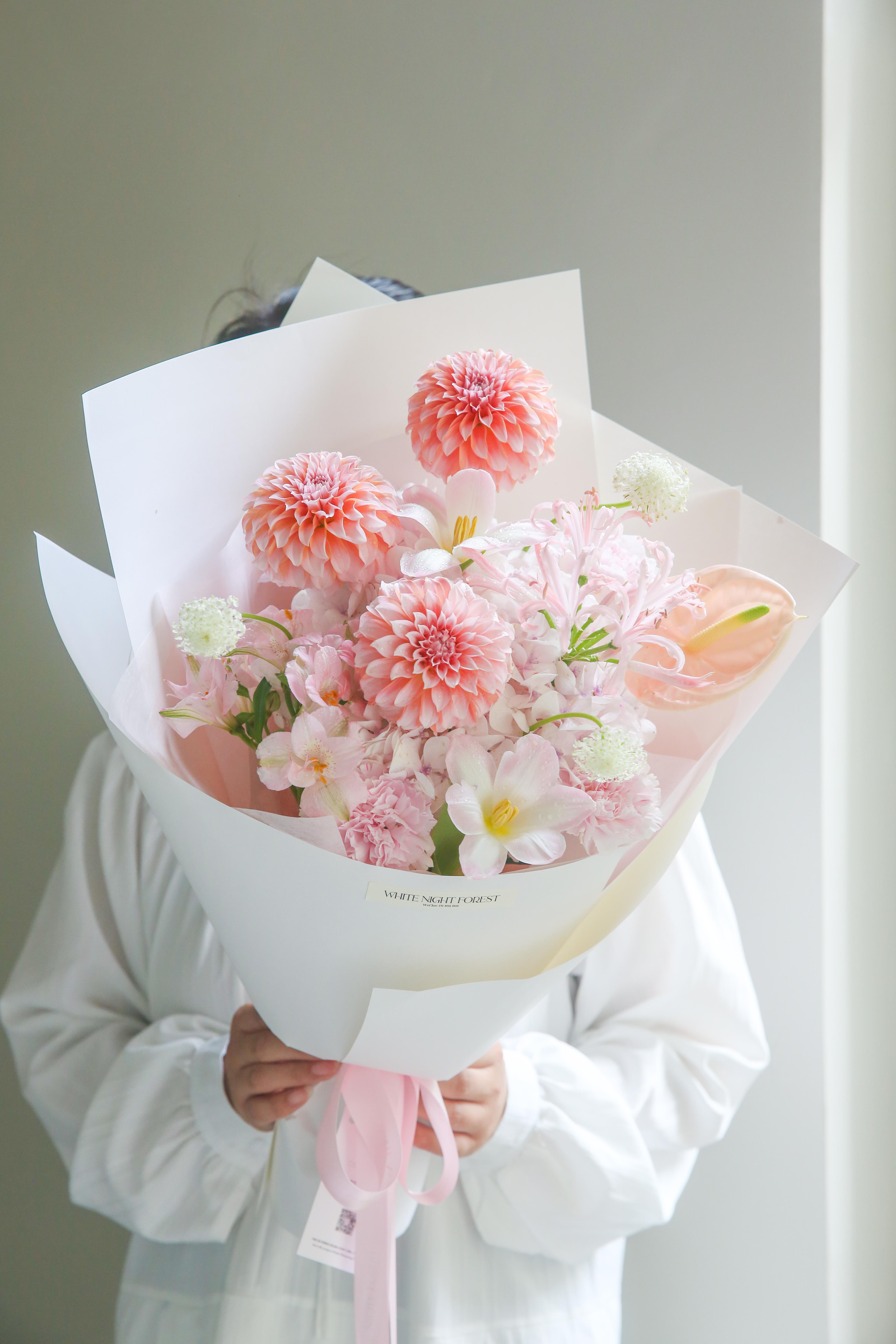 法式花束甜蜜桃桃