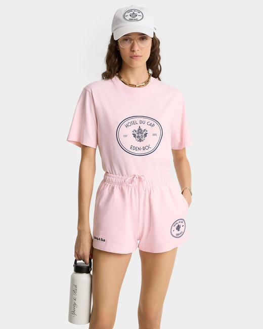 Sporty & Rich - Eden Crest T-Shirt - Pink Dolphin - 女装 - T恤 - 粉色 商品图3