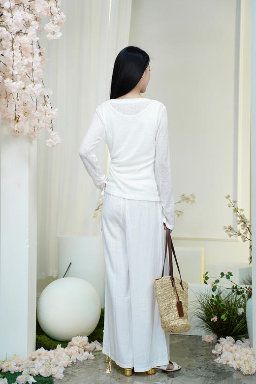 现货 臣禾	【舒服裤】砂洗瑜伽裤亚麻系绳休闲阔腿裤	JZ252060775 商品图2