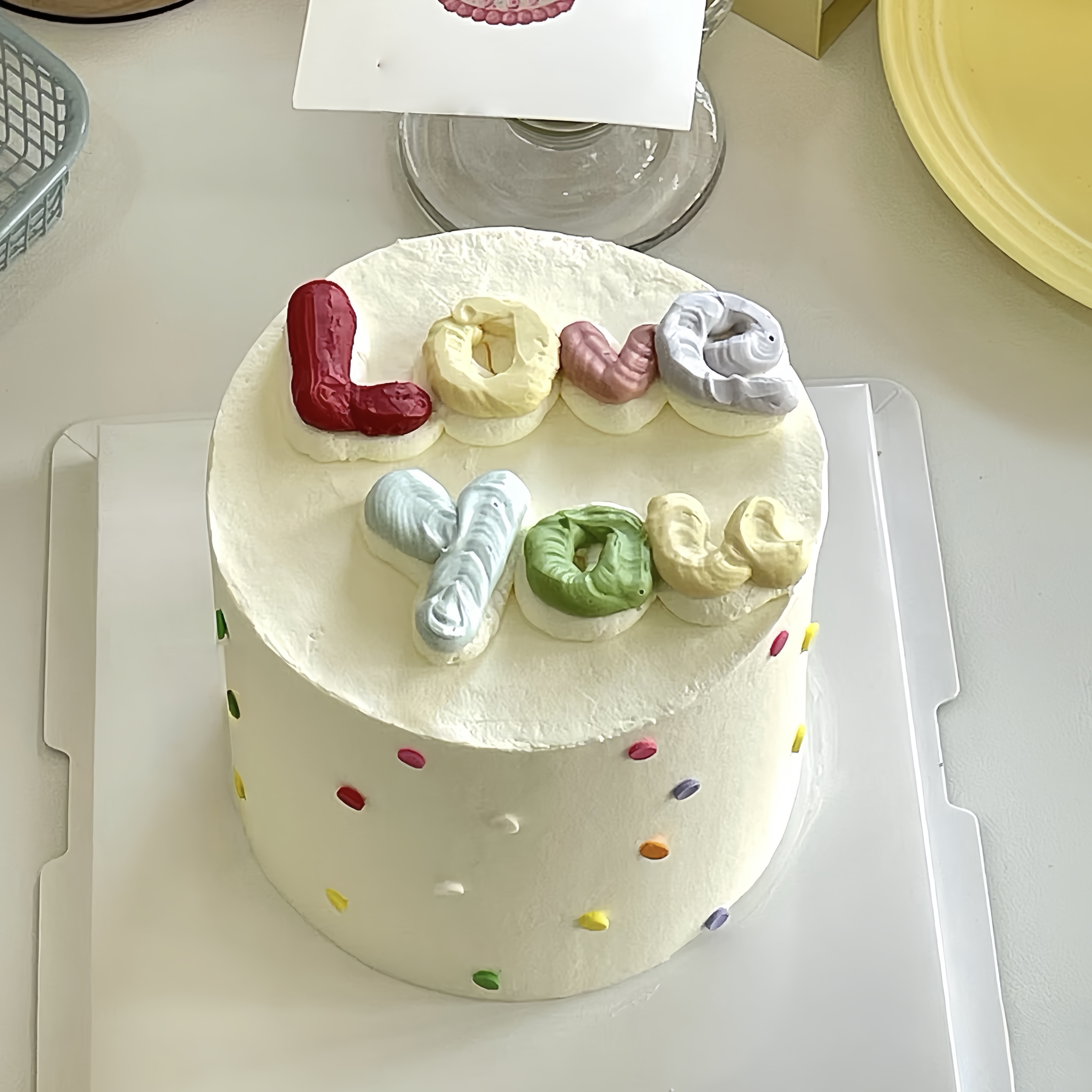 【爱你】ins风简约款纪念日蛋糕