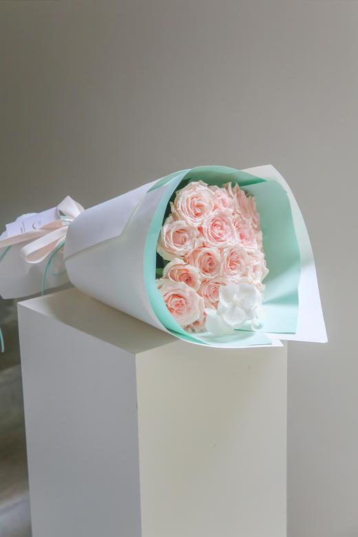 法式花束粉薄荷双鱼座玫瑰花束 商品图8