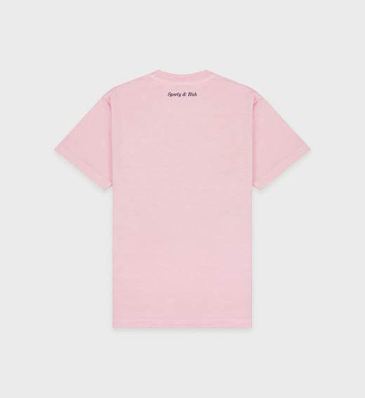 Sporty & Rich - Eden Crest T-Shirt - Pink Dolphin - 女装 - T恤 - 粉色 商品图1