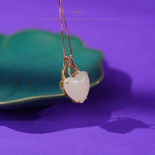 新疆国玉盟世玉金镶羊脂玉挂件【带证书·顺丰物流】 商品图4