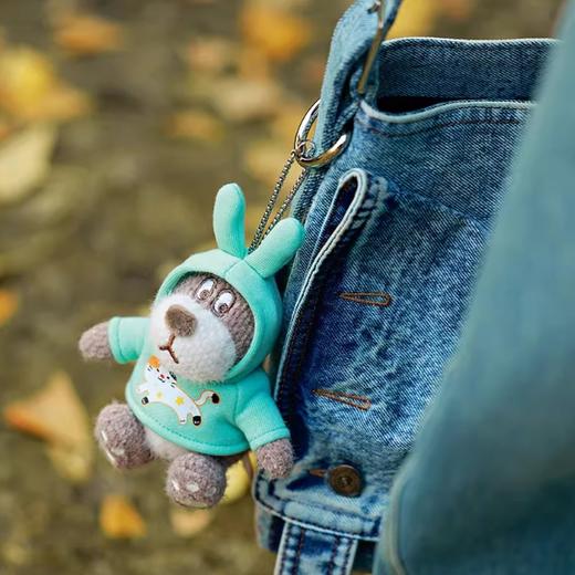 小熊汉斯兔耳卫衣挂件浅蓝 商品图0