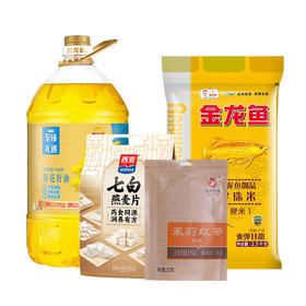 金龙鱼&西麦粮油麦片4件套8075g