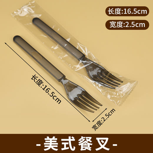 一次性加厚4克美式餐叉  独立包装外卖打包拌饭叉食品级商用塑料叉蔬菜沙拉叉子1个 商品图0