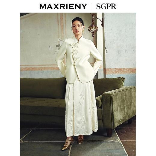 MAXRIENY雪竹马面裙贵雅新中式半身裙流苏盘扣设计(货号:MS85SK517) 商品图1