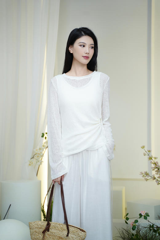 现货 臣禾	【舒服裤】砂洗瑜伽裤亚麻系绳休闲阔腿裤	JZ252060775 商品图4